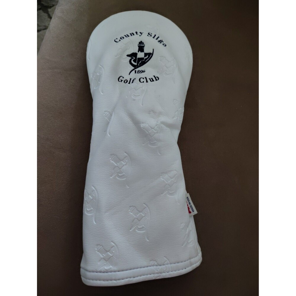 Driver Headcover Country Sligo Golf Club White Leather USA
